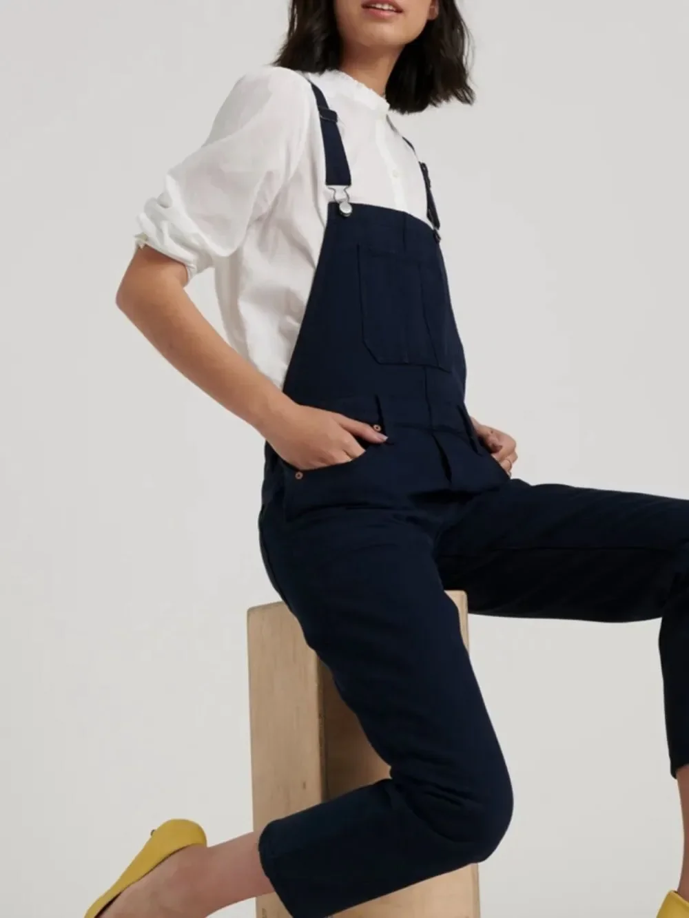 Lucky Brand Boyfriend Overall Dark Denim Size X-Small